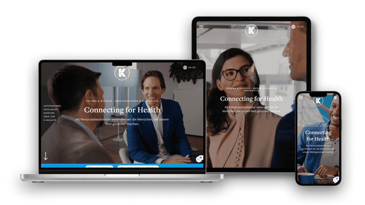 K-Recruiting website screenshot